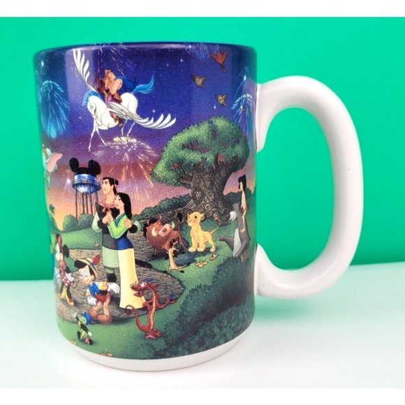 Vintage Disney World 2000 Ceramic Coffee Mug Celebrate The Future Hand In Hand - Picture 4 of 8